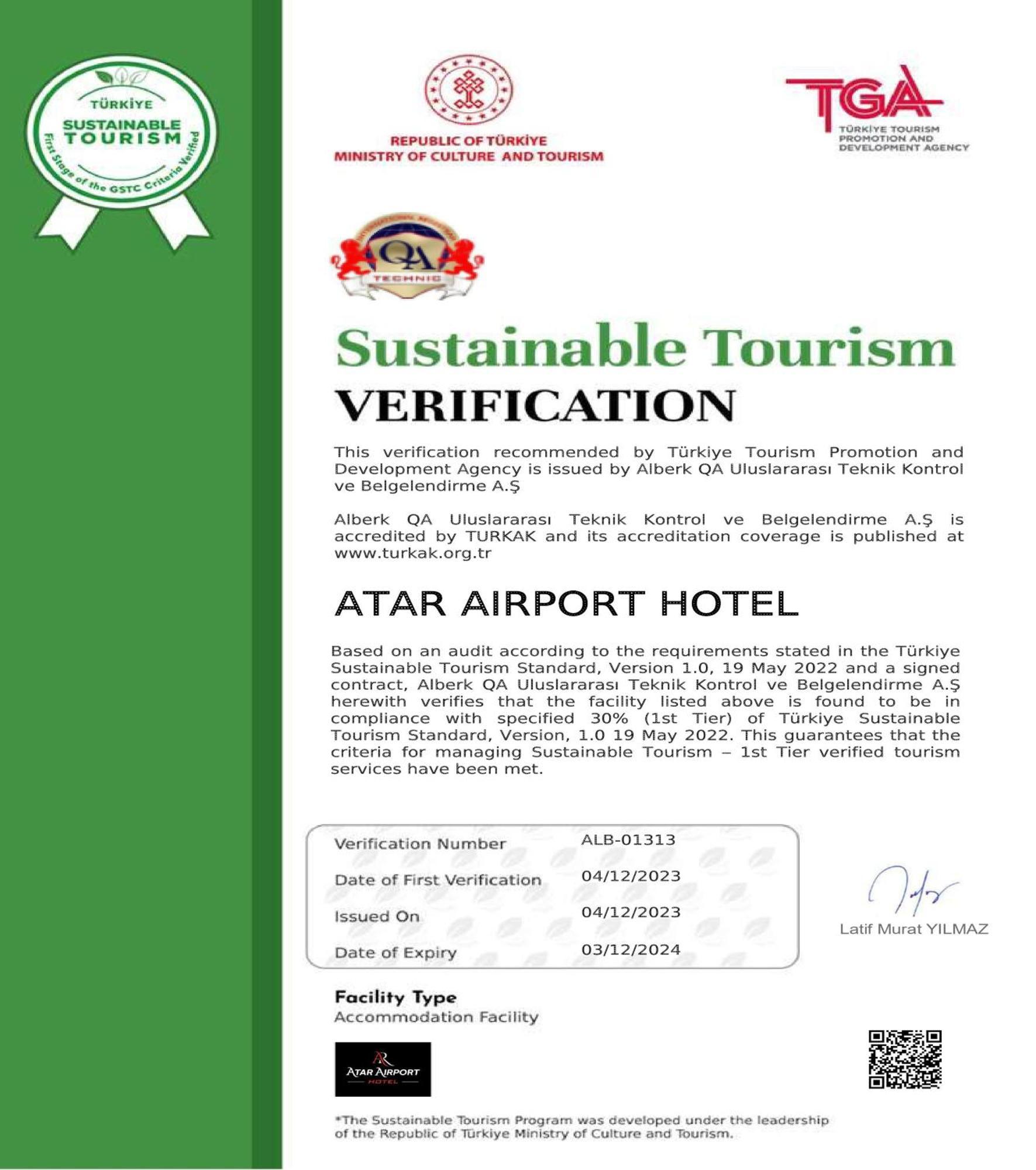 Atar Airport Hotel - Spa & Wellness Arnavutkoy Extérieur photo
